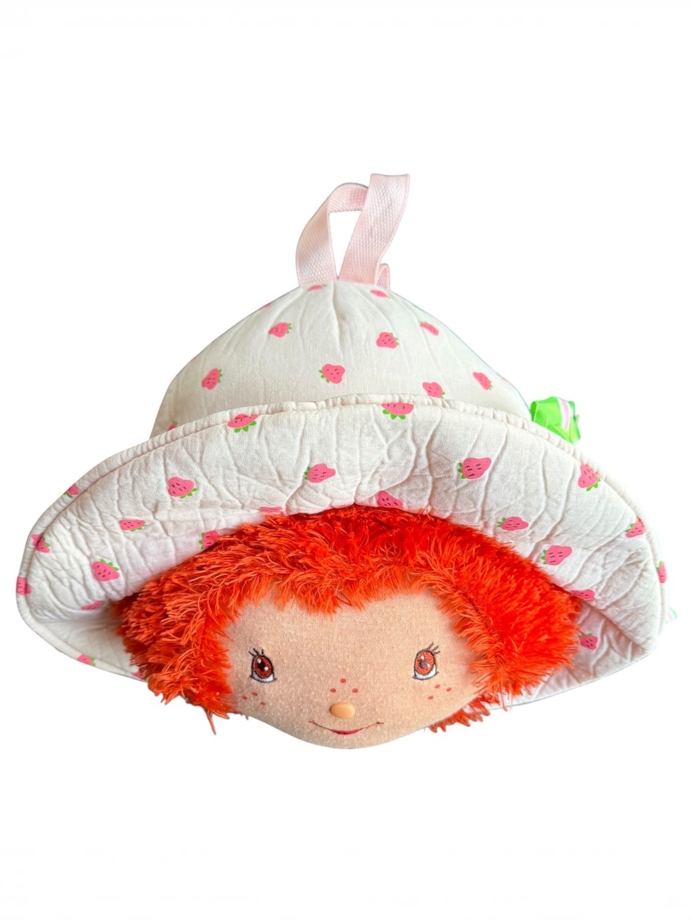 VTG 2004 Strawberry Shortcake Bucket Hat Plush Zipper Backpack